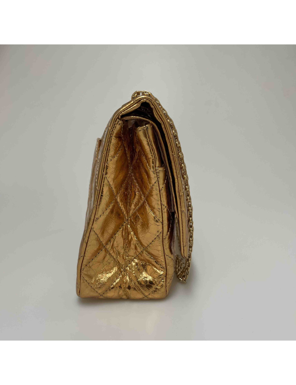 Maxi sac 2.55 cuir doré