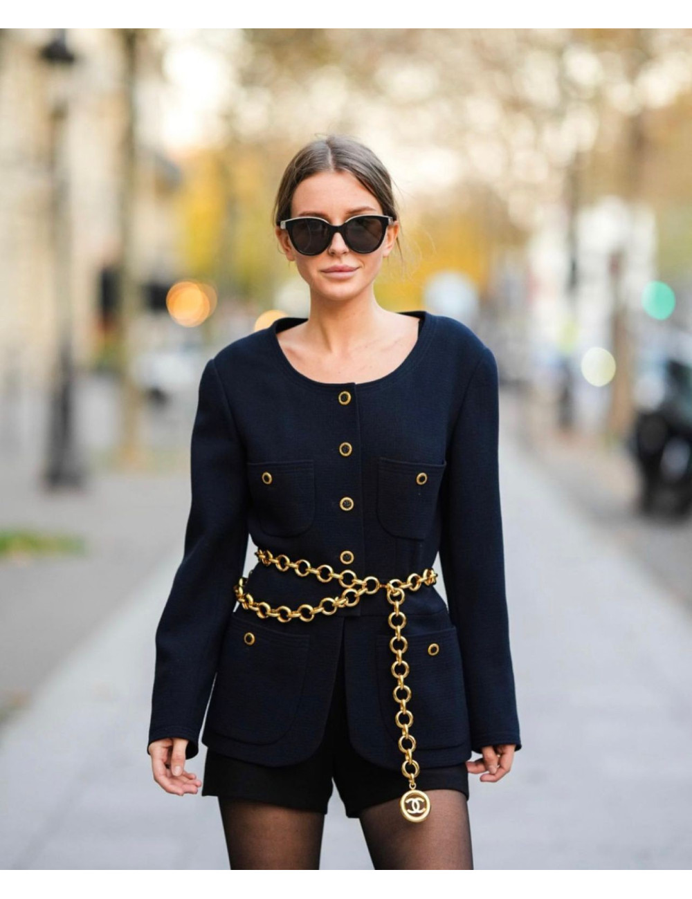 Veste CHANEL bleue Vintage