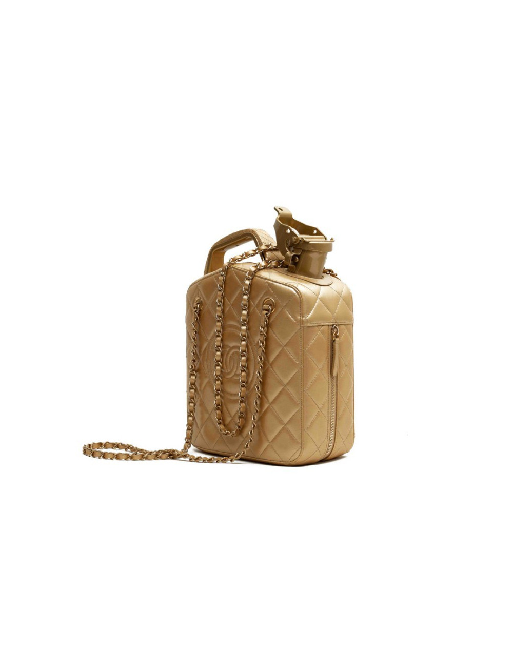 Jerrican CHANEL cuir or