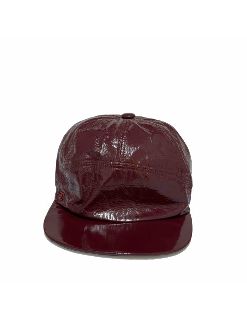 Casquette CHANEL T M verni  bordeaux
