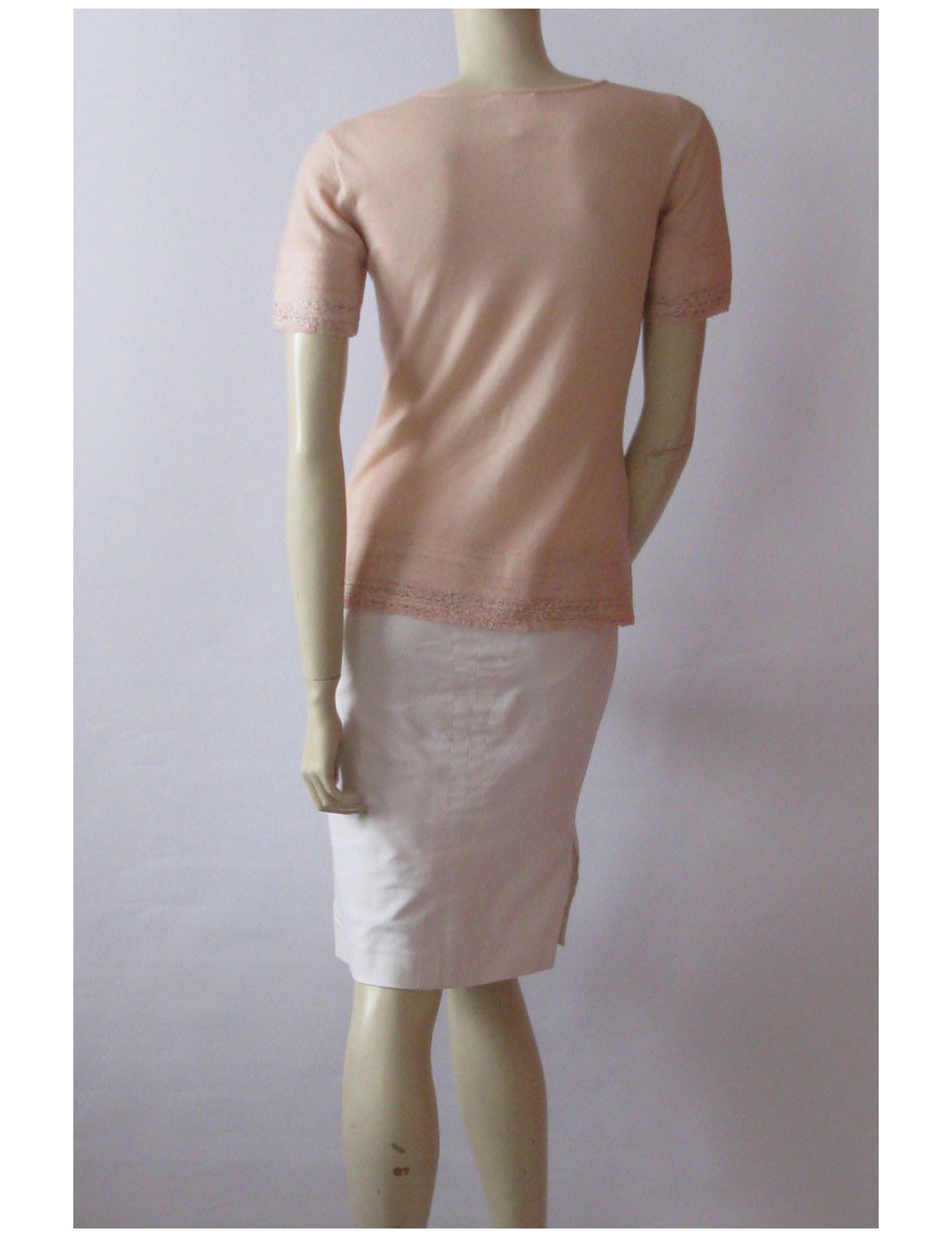 Pull CHANEL cachemire rose T 38