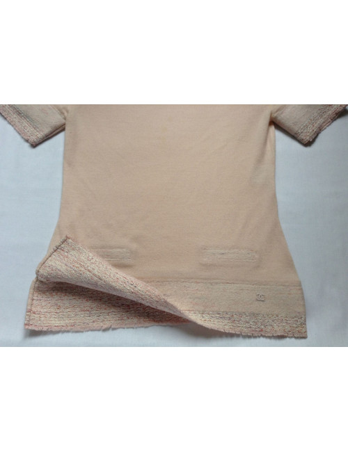 Pull CHANEL cachemire rose T 38