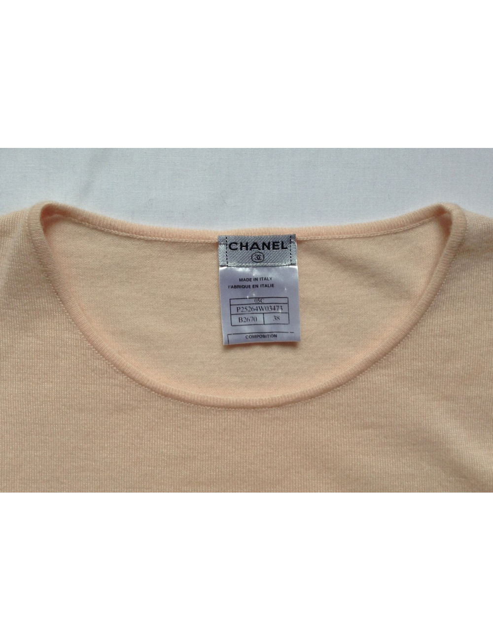Pull CHANEL cachemire rose T 38