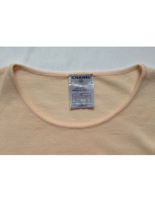 pull CHANEL cachemire rose T 38
