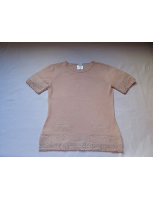 pull CHANEL cachemire rose T 38