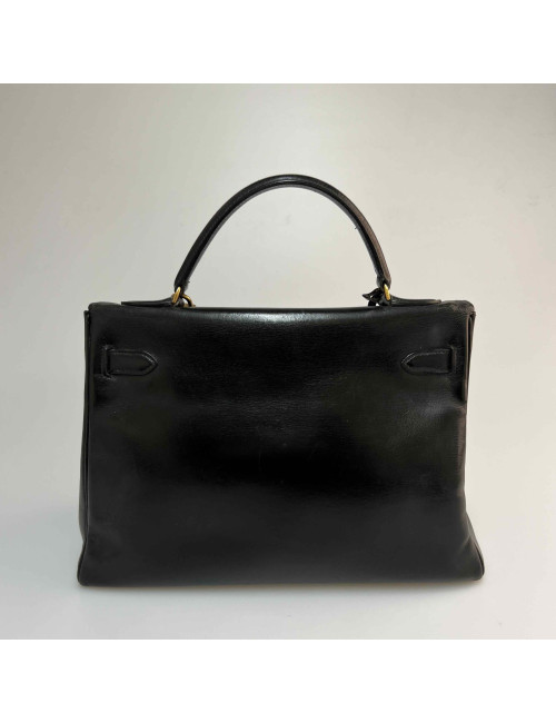Kelly 32 HERMES Vintage box noir