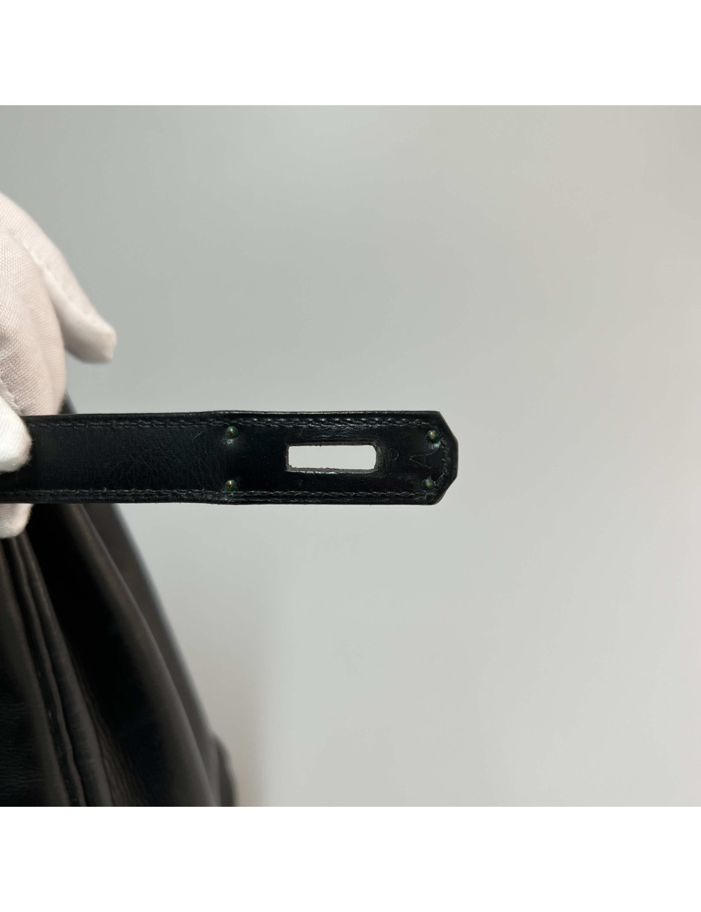 Kelly 32 HERMES Vintage box noir