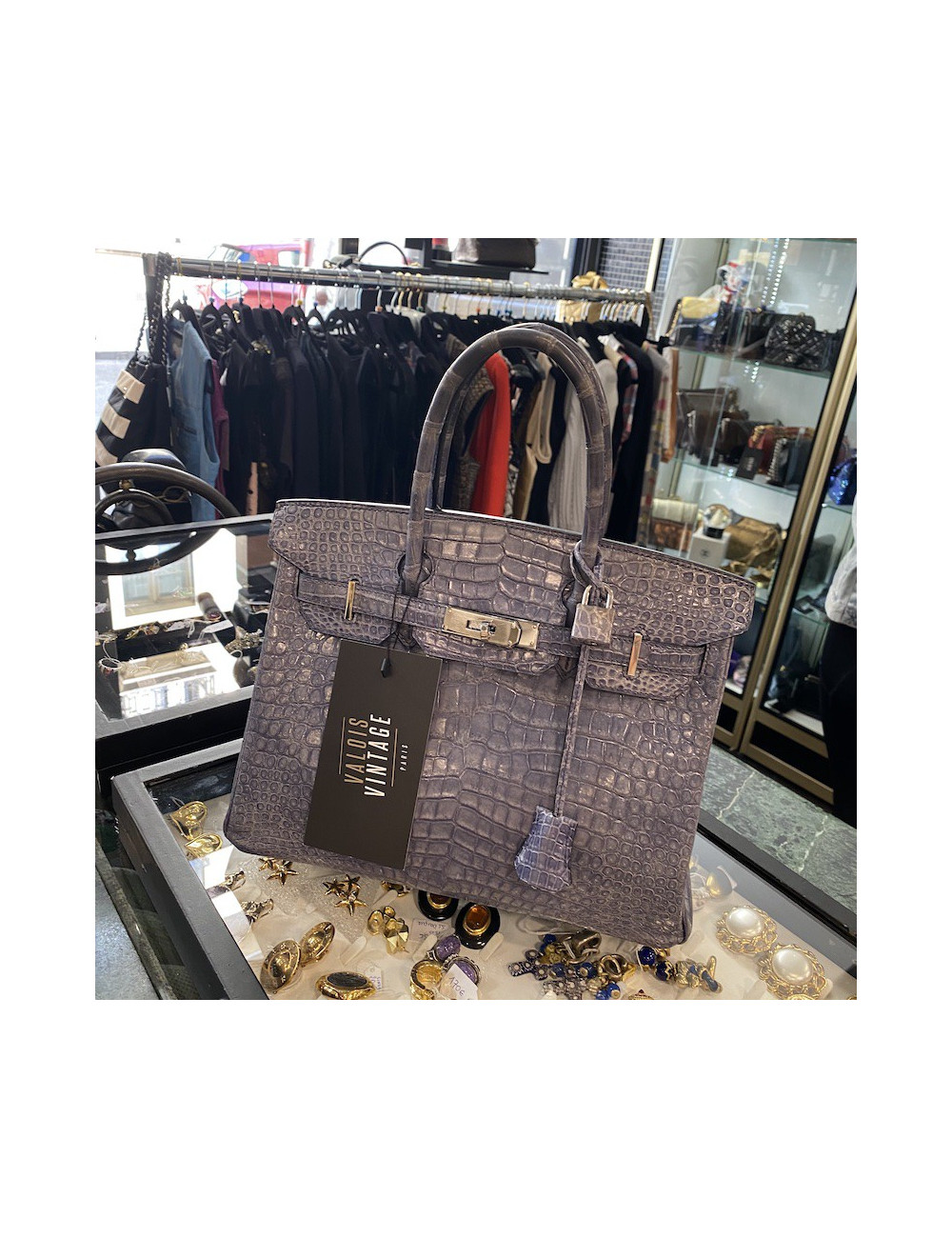 Birkin 30 HERMES crocodile porosus brighton