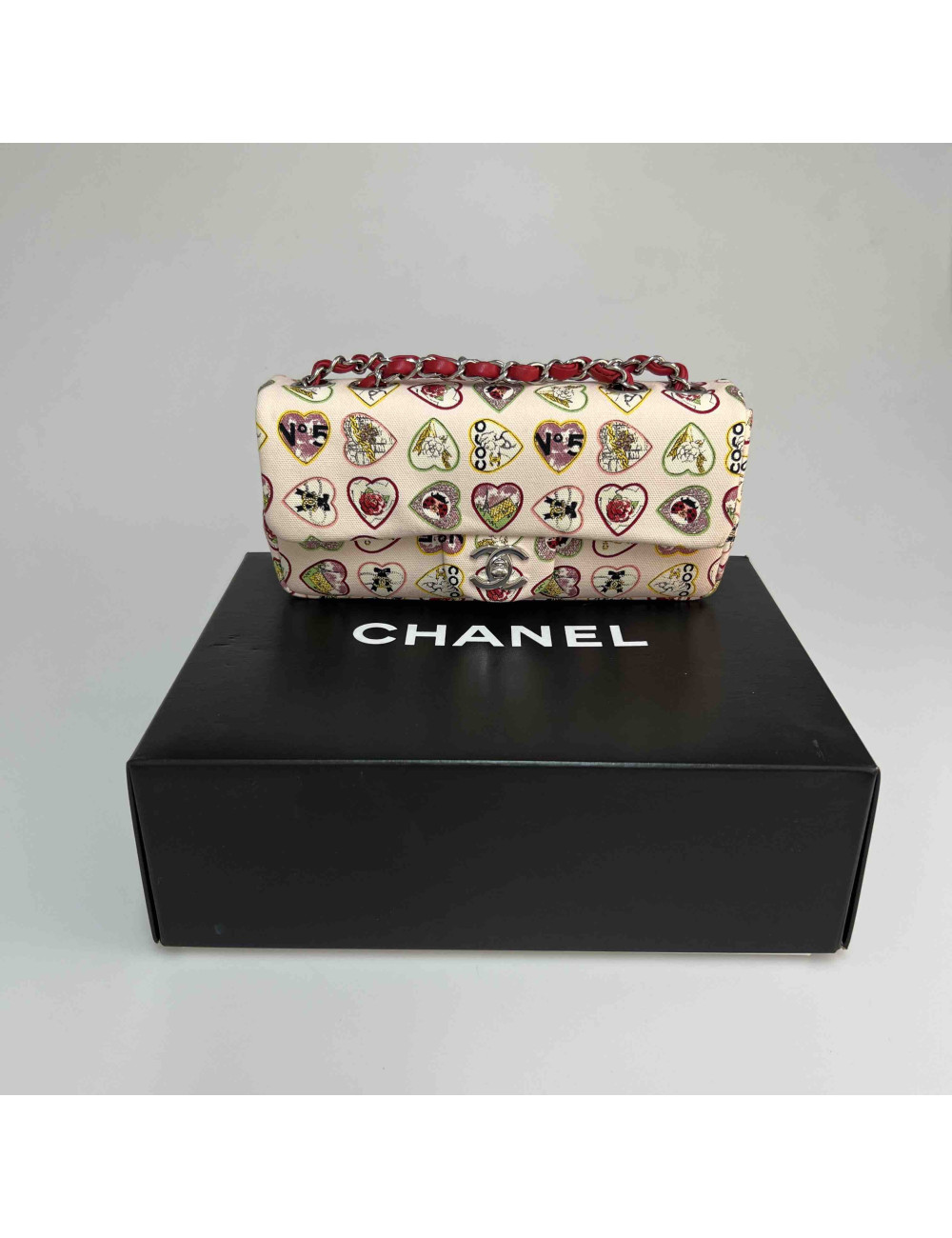 Sac CHANEL toile coeur