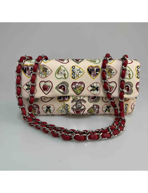 Sac CHANEL toile coeur