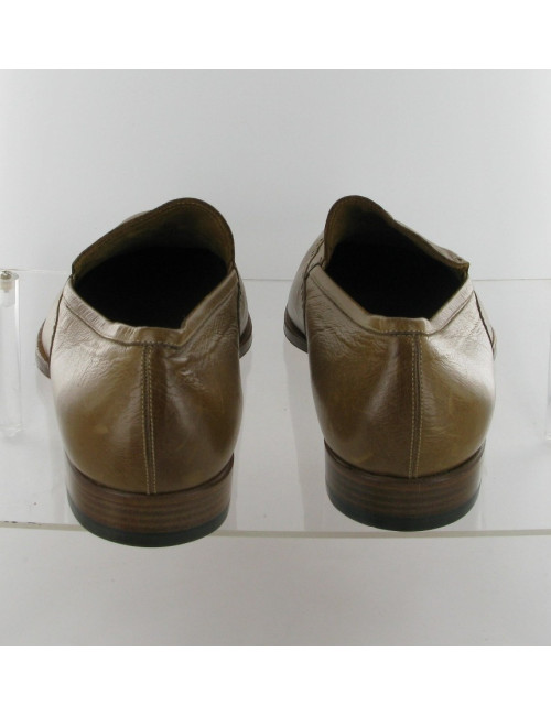 Beige leather HERMES loafers
