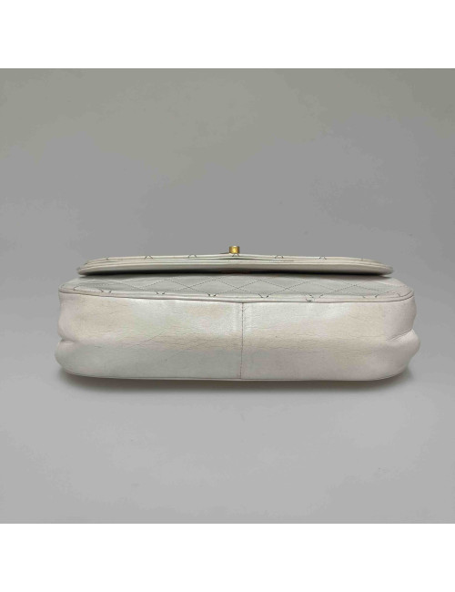 Sac classique CHANEL blanc vintage