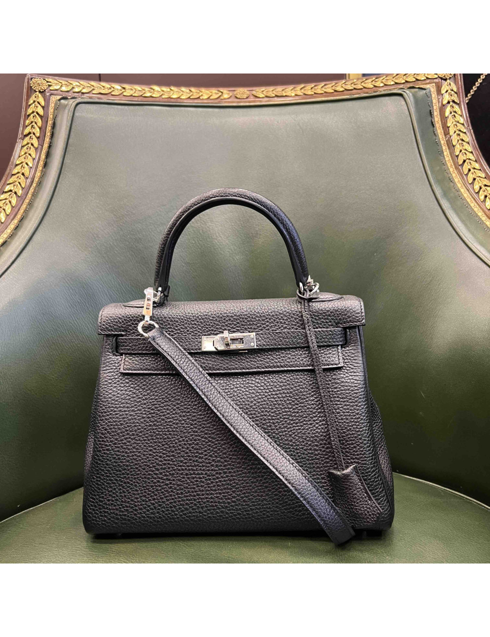 Kelly 25 HERMES togo noir