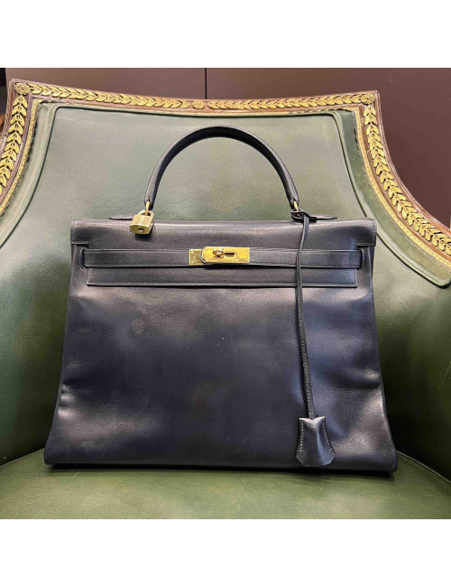 Kelly 35 HERMES box bleu marine