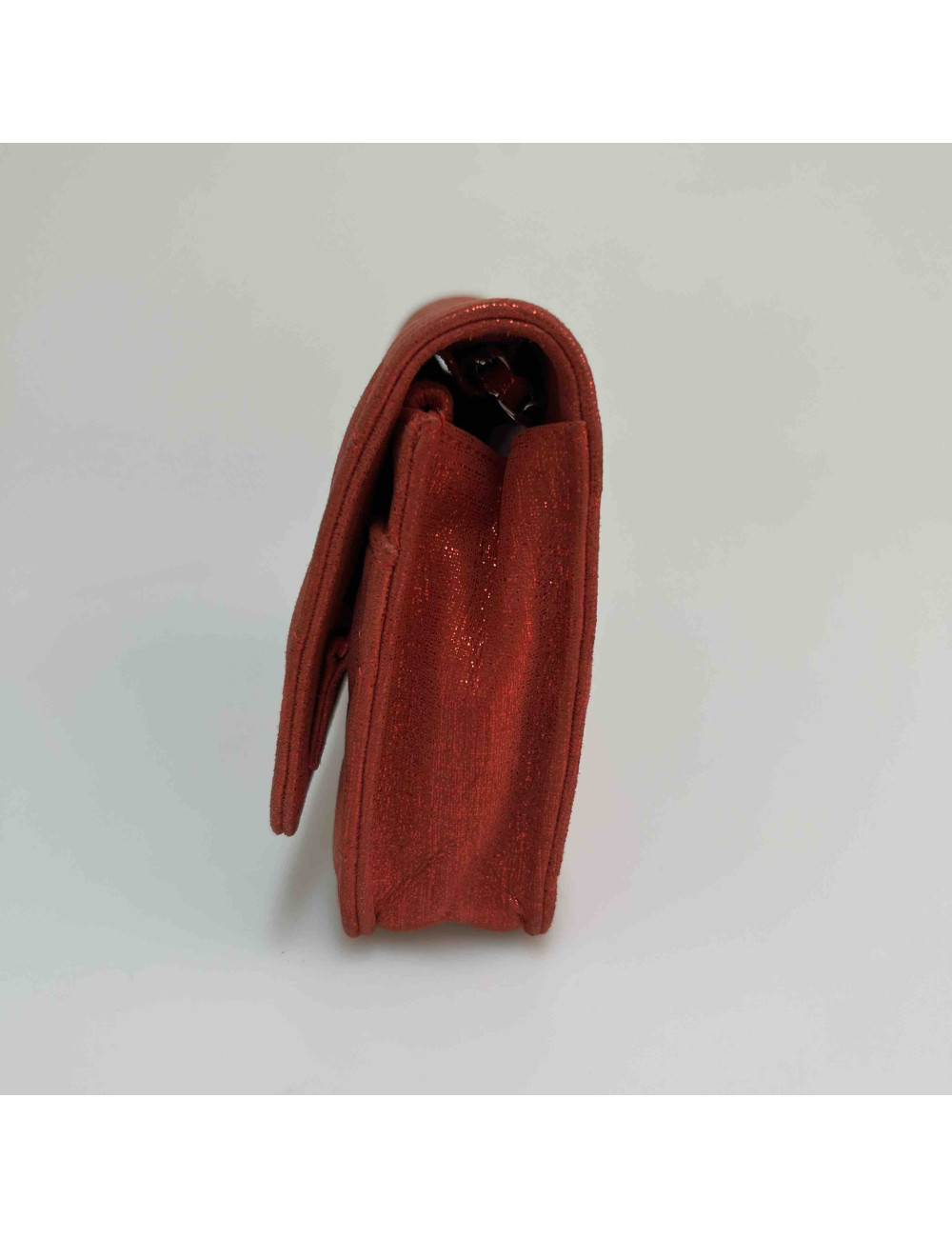 Wallet on chain CHANEL rouge lamé