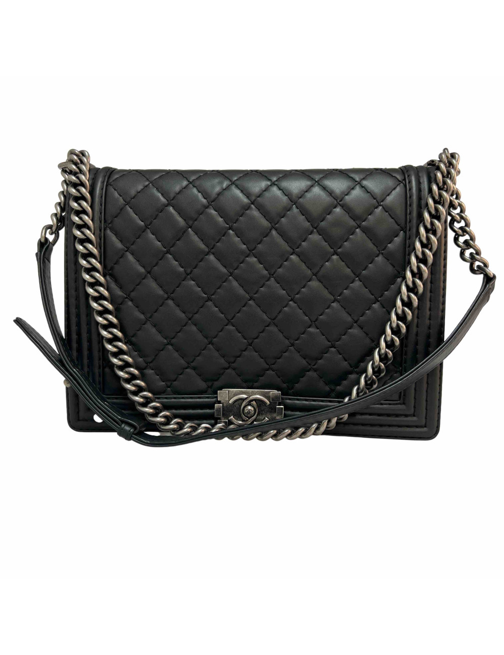 CHANEL Big Boy Bag in Black Leather - Certified Occasion