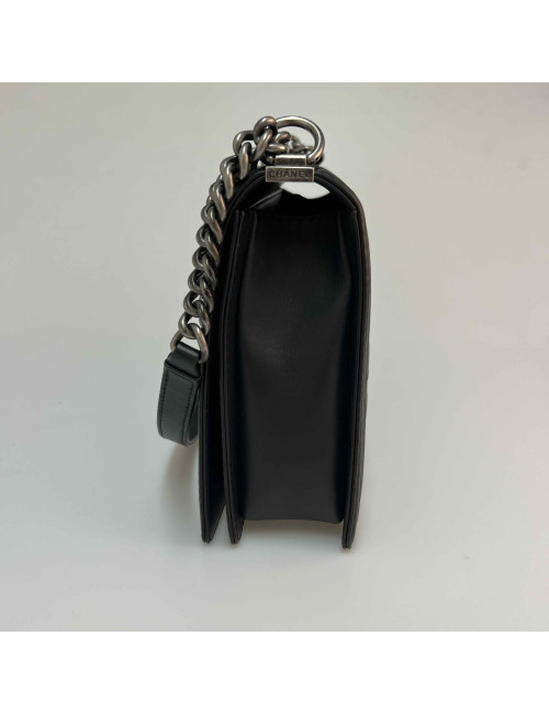 CHANEL Big Boy Bag in Black Leather - Certified Occasion