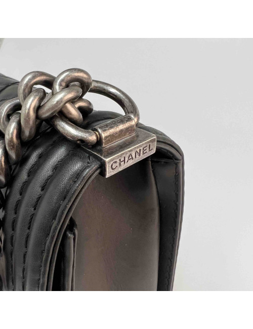 CHANEL Big Boy Bag in Black Leather - Certified Occasion