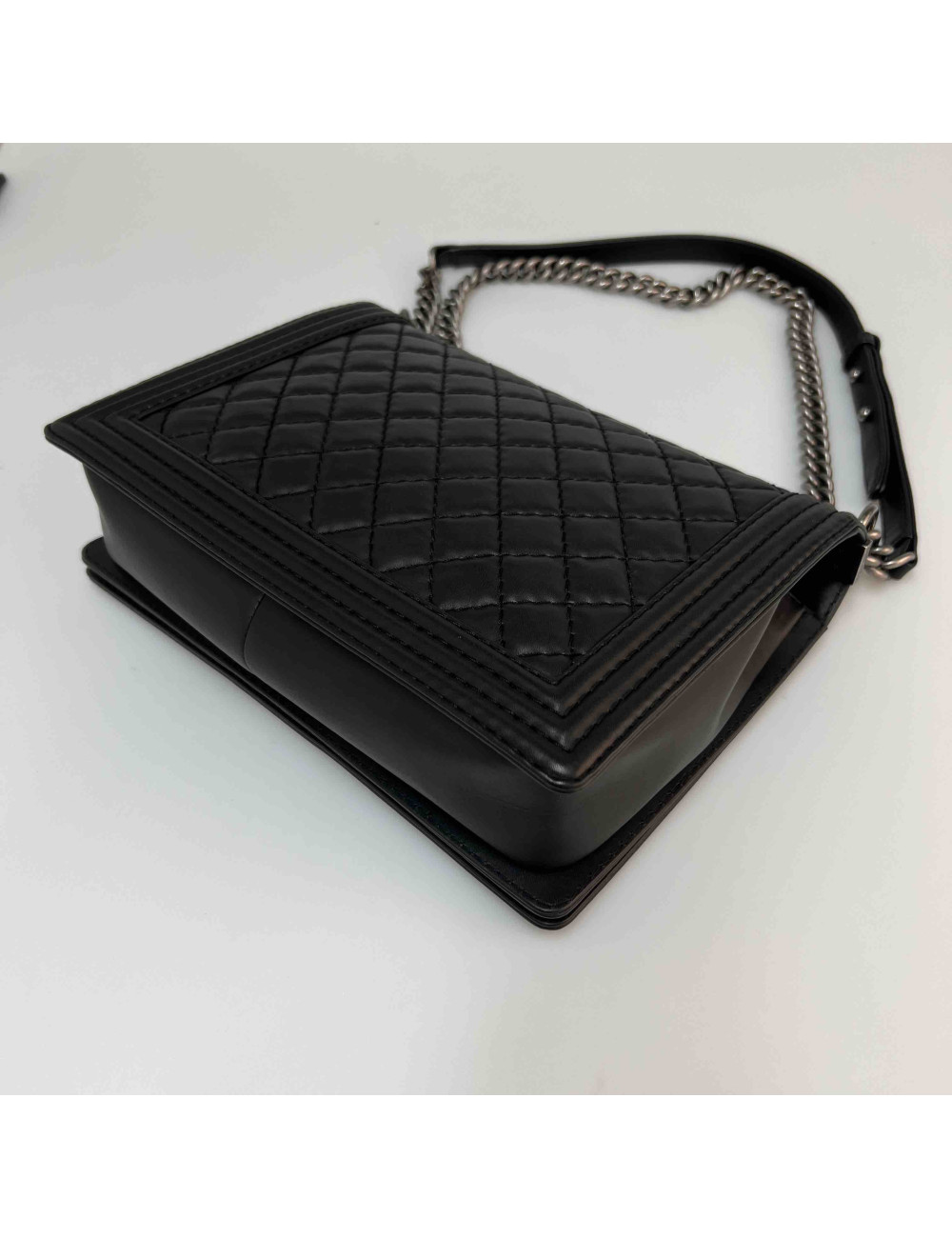 CHANEL Big Boy Bag in Black Leather - Certified Occasion