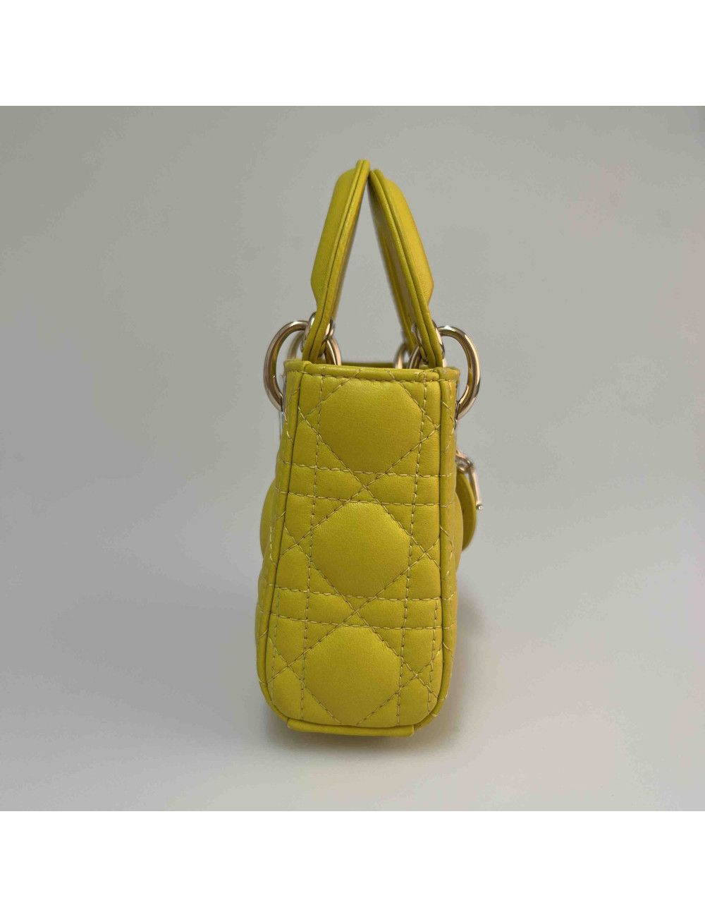 Micro sac Lady DIOR jaune