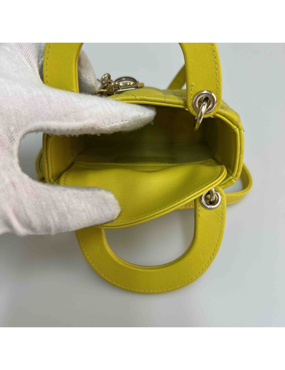 Mini Lady DIOR jaune