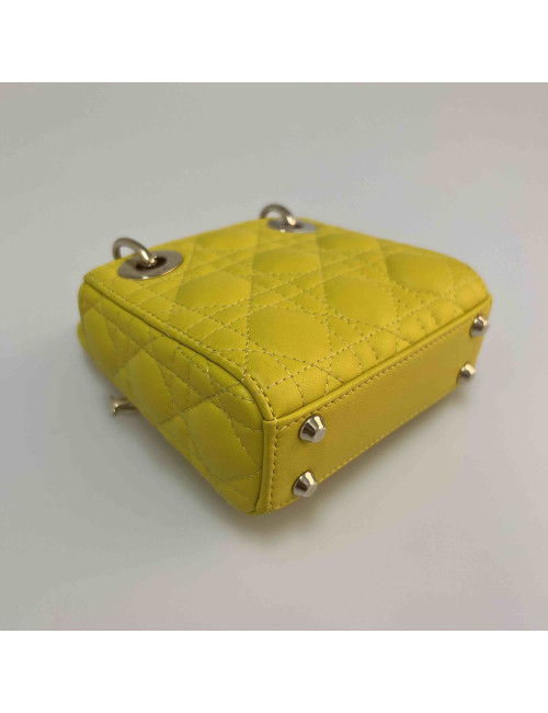 Micro sac Lady DIOR jaune