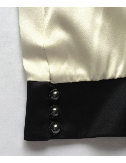 débardeur CHANEL écru et noir t 42