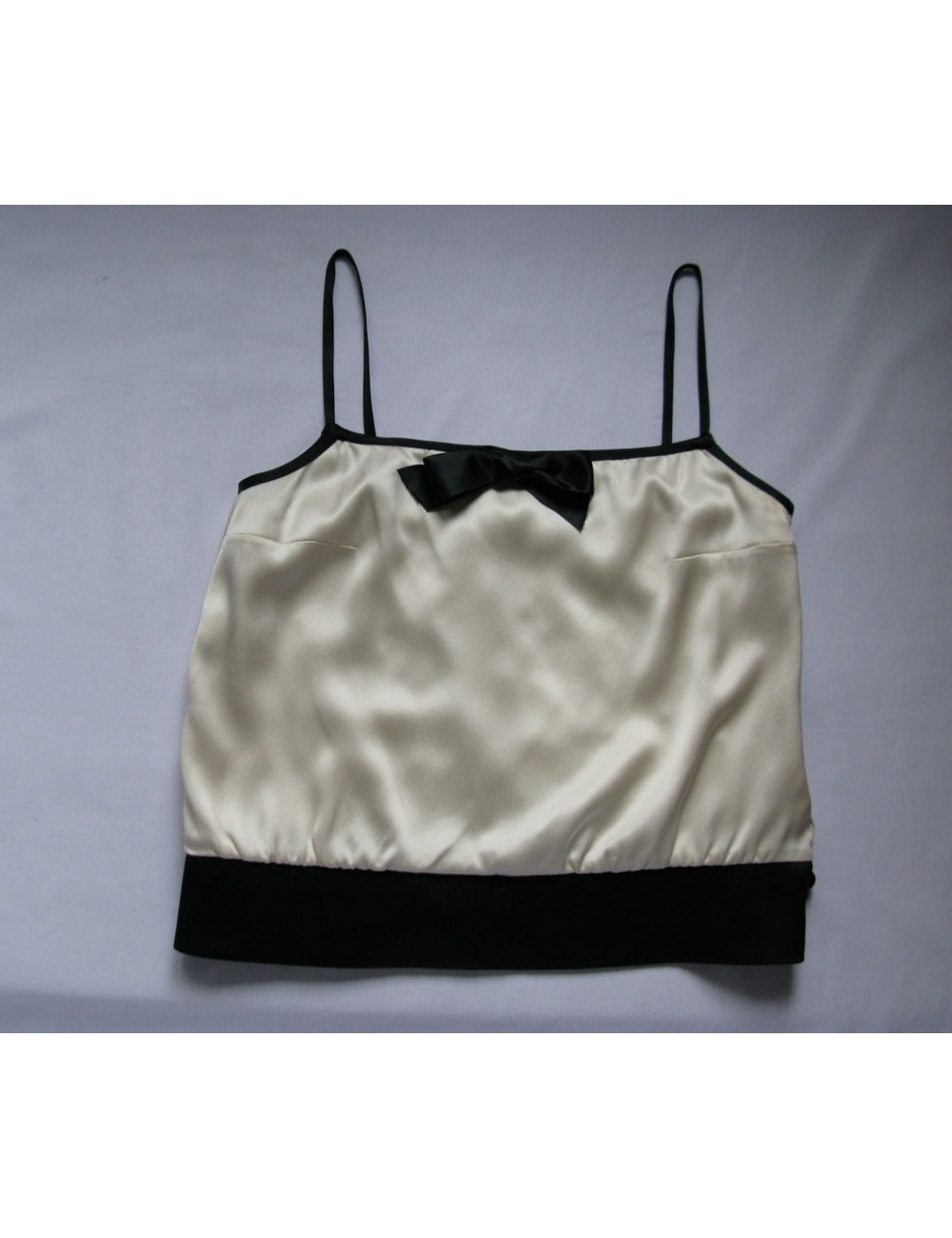 Débardeur CHANEL écru et noir t 42