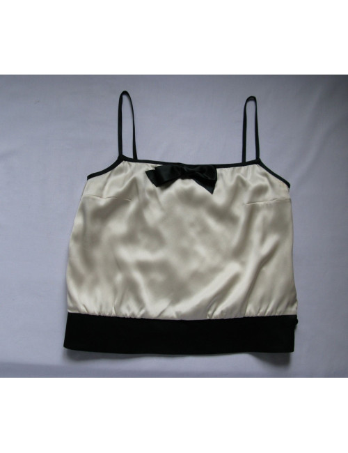 Débardeur CHANEL écru et noir t 42