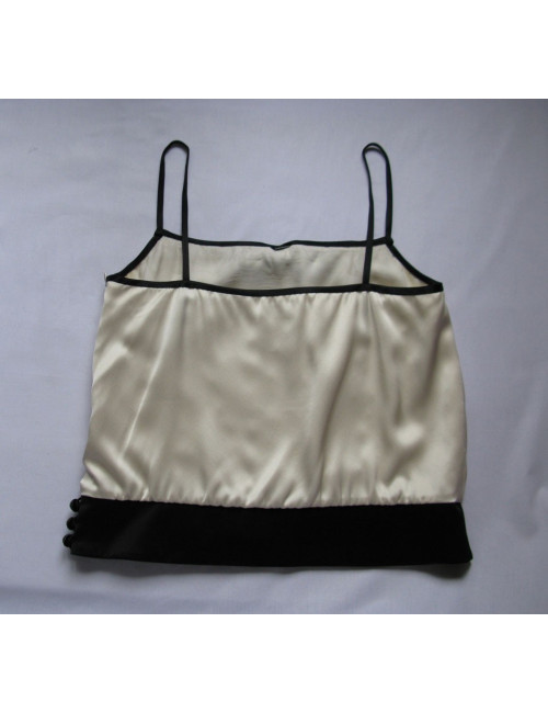 Débardeur CHANEL écru et noir t 42