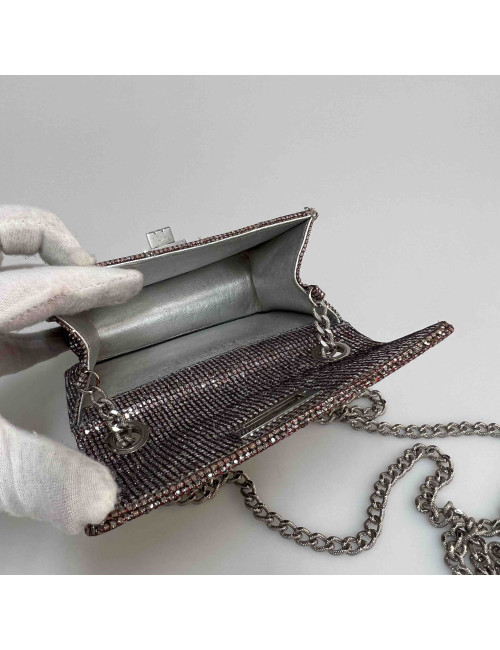 Mini 255 strass CHANEL rose et argent