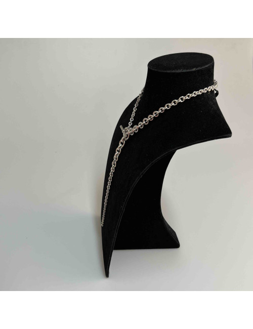 Collier HERMES argent 925 maille forçat 