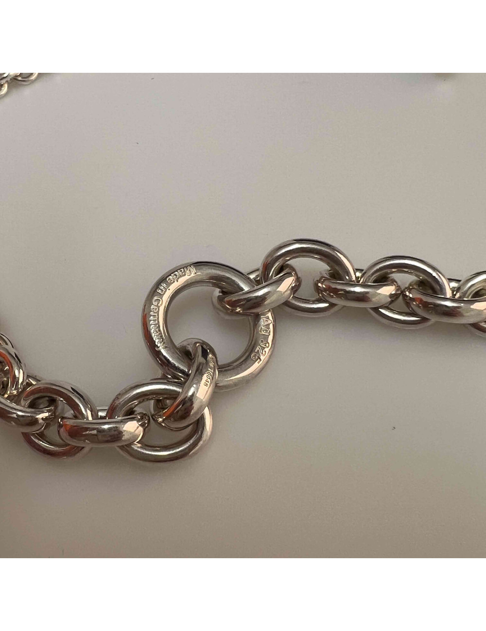 Collier HERMES argent 925 maille forçat 