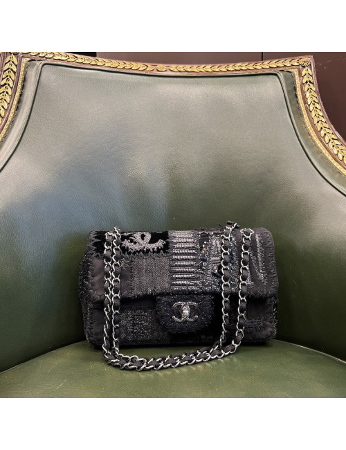 Sac Classique CHANEL patchwork noir