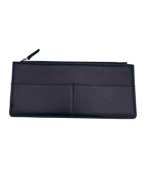 Porte-cartes CHANEL cuir bleu