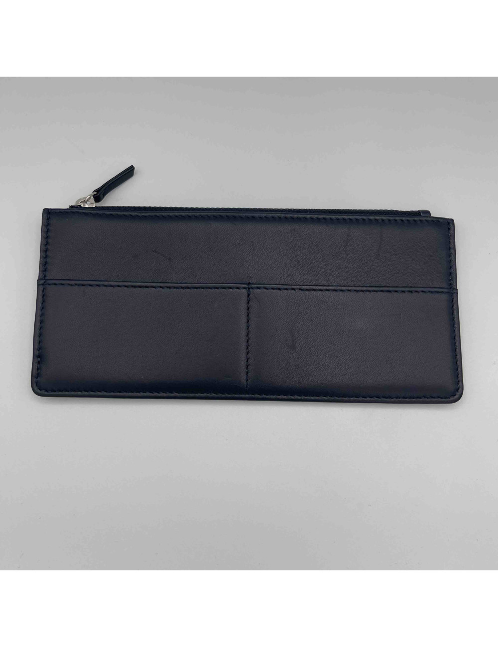 Porte-cartes CHANEL cuir bleu