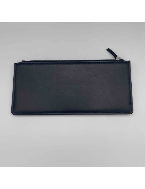 Porte-cartes CHANEL cuir bleu