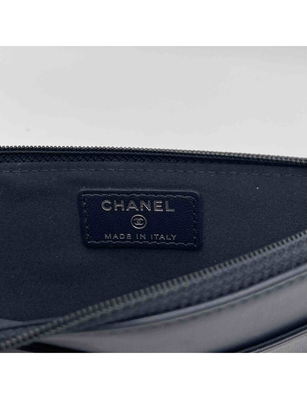 Porte-cartes CHANEL cuir bleu