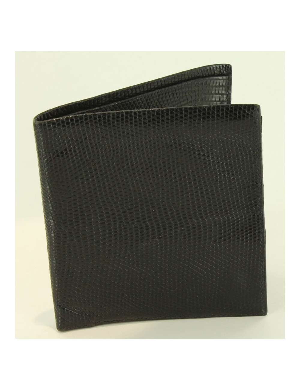 portefeuille HERMES lezard noir