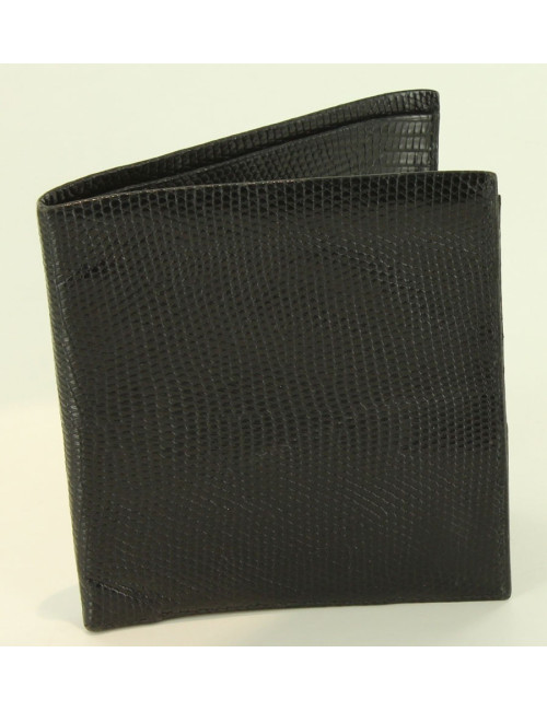 portefeuille HERMES lezard noir