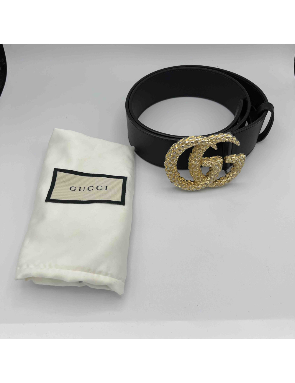 Ceinture GUCCI cuir noir T80