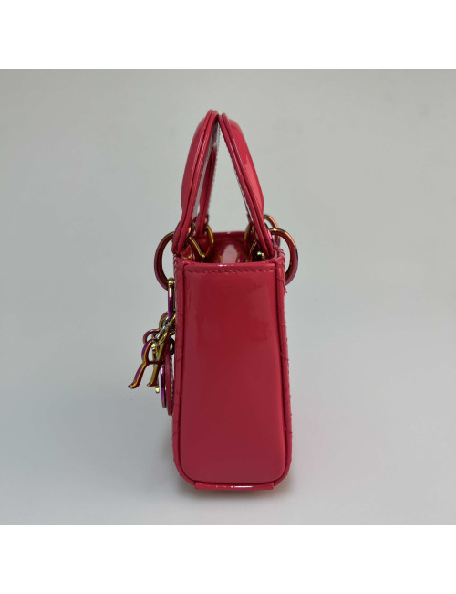 Micro Lady DIOR verni rose