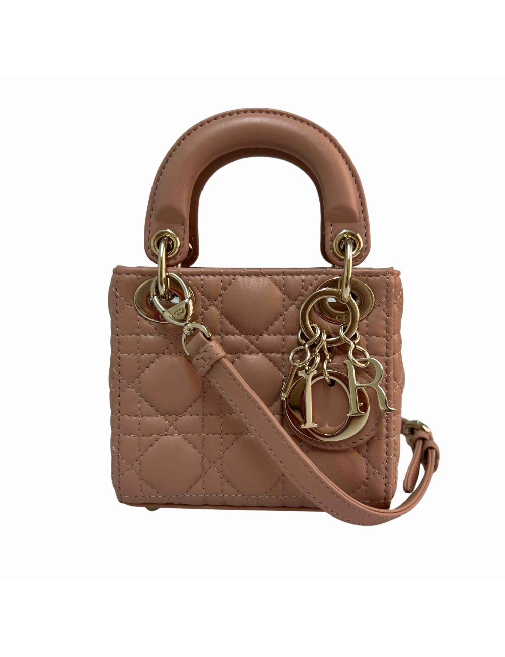 Micro Lady DIOR rose poudré