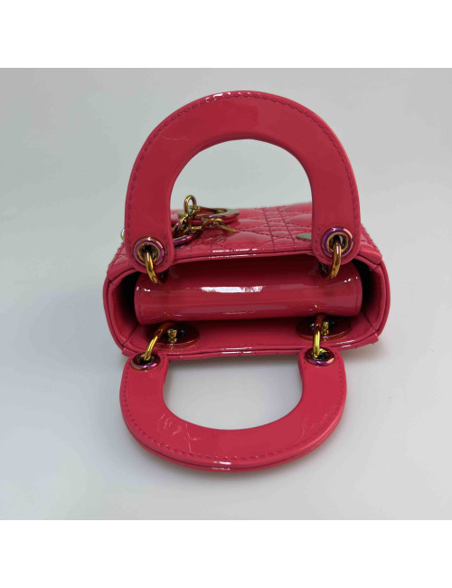 Micro Lady DIOR verni rose