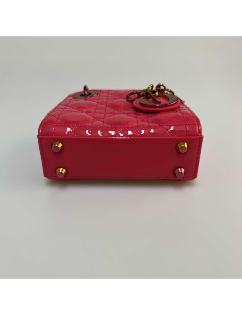 Micro Lady DIOR verni rose