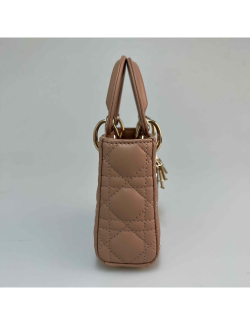 Micro Lady DIOR rose poudré