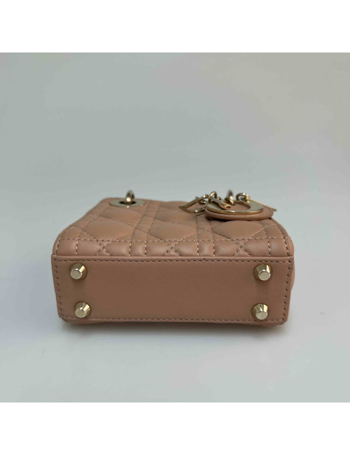 Micro Lady DIOR rose poudré