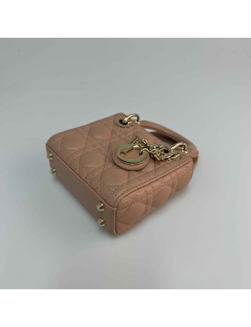 Micro Lady DIOR rose poudré