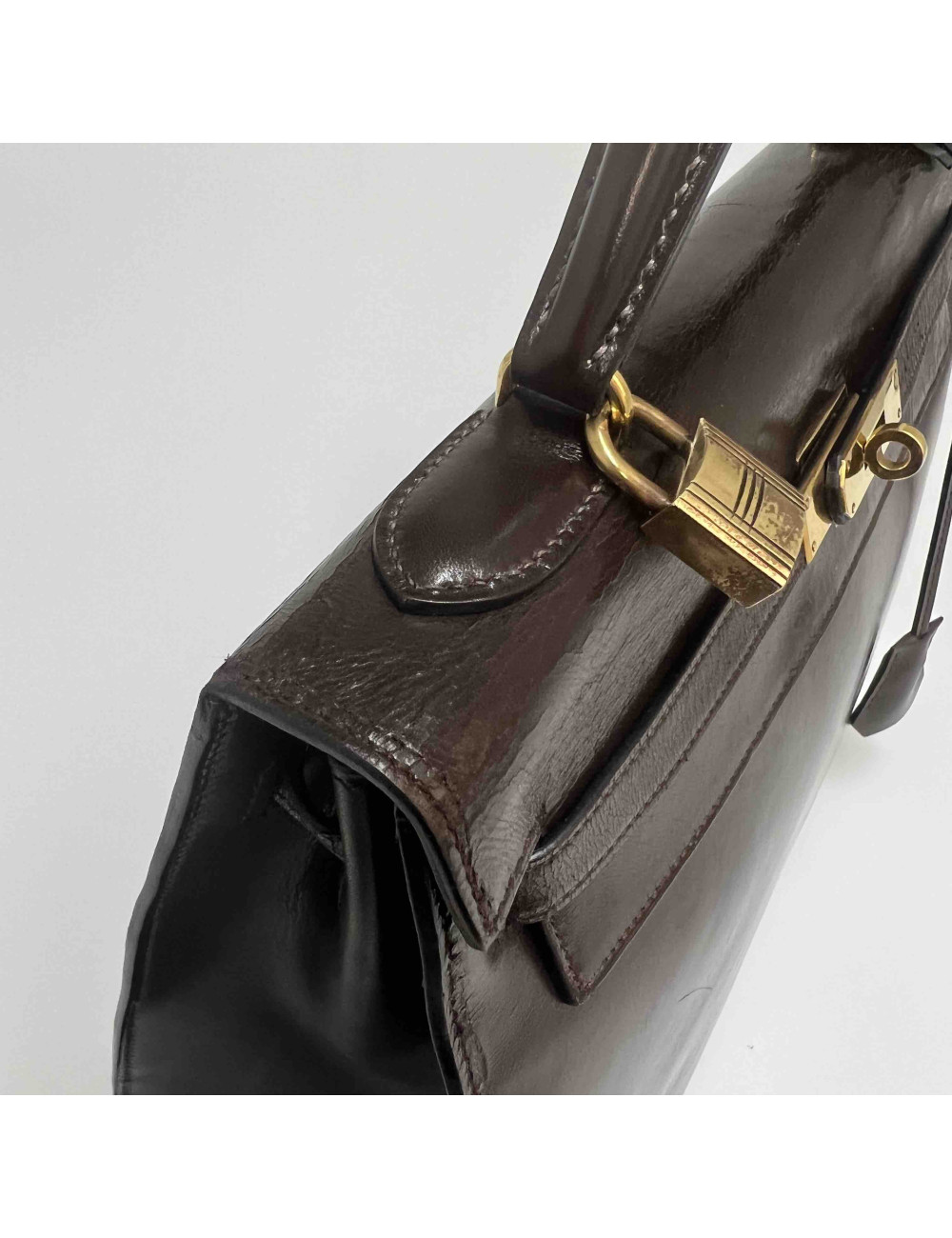 Kelly 32 HERMES marron Vintage