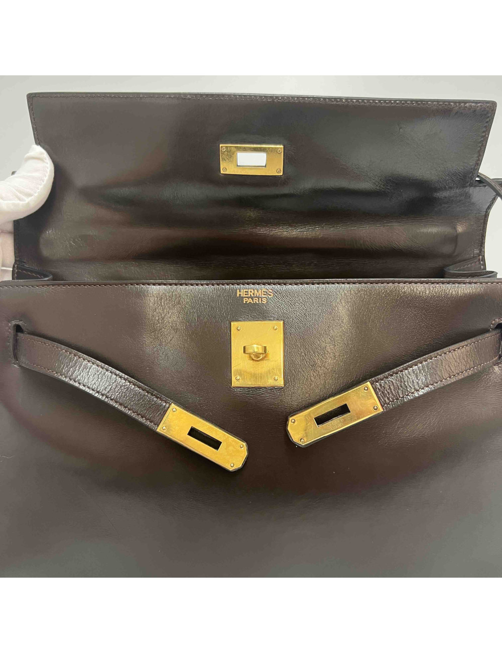 Kelly 32 HERMES marron Vintage